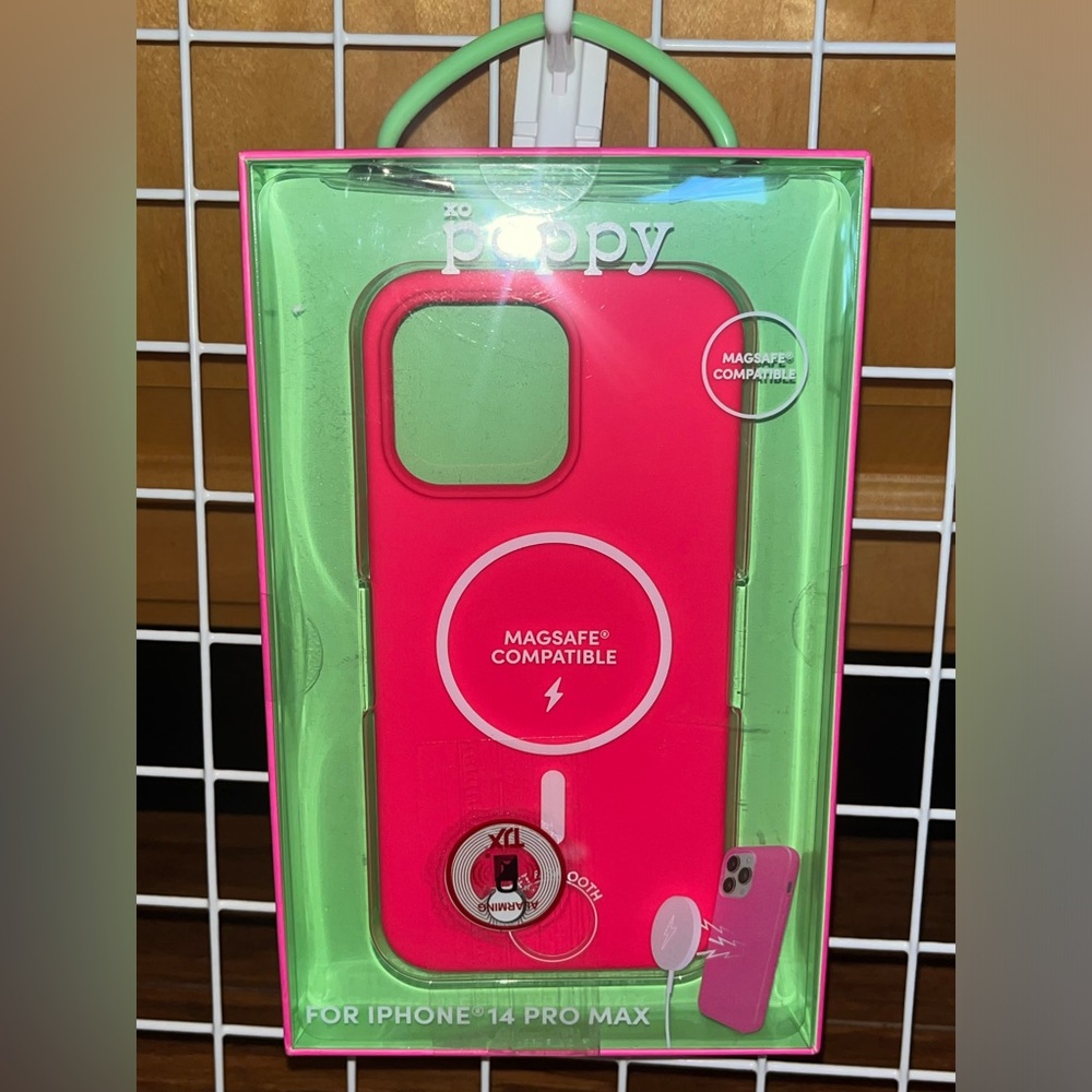 Poppy Neon Pink IPhone 14 PRO MAX Silicone CaseNIB NEW